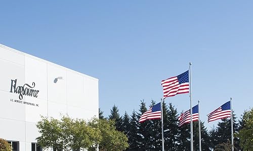 Miniatura 7 de FlagSource Bandera americana de nailon certificado por FMAA con estrellas bordadas y rayas cosidas fabricada en los Estados Unidos 49 x 75ft