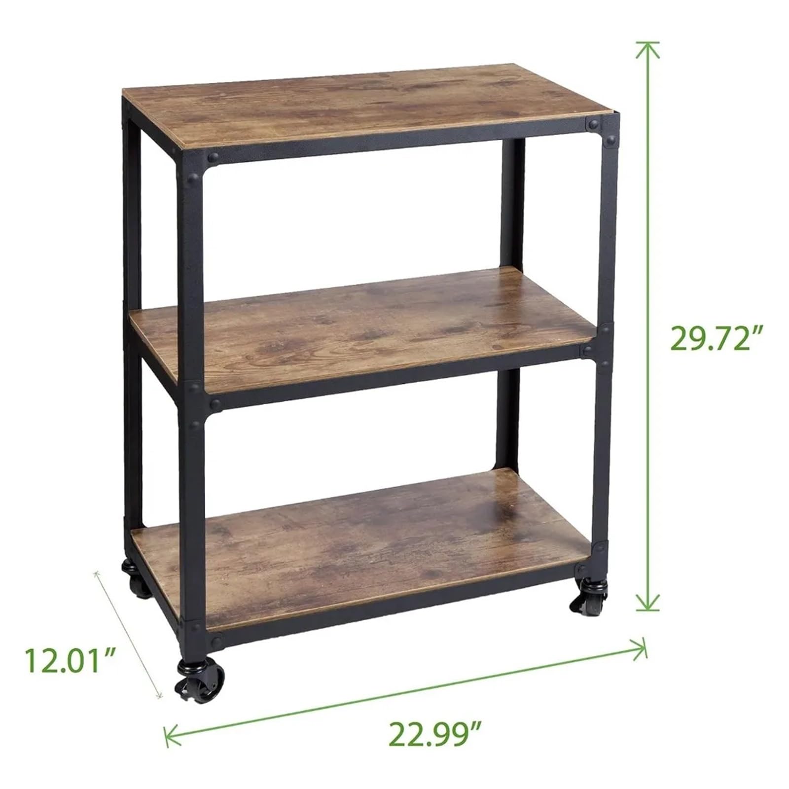 Carrello multiuso Carrello for cucina con rotelle for isola, carrello for caffè a 3 livelli supporto for microonde