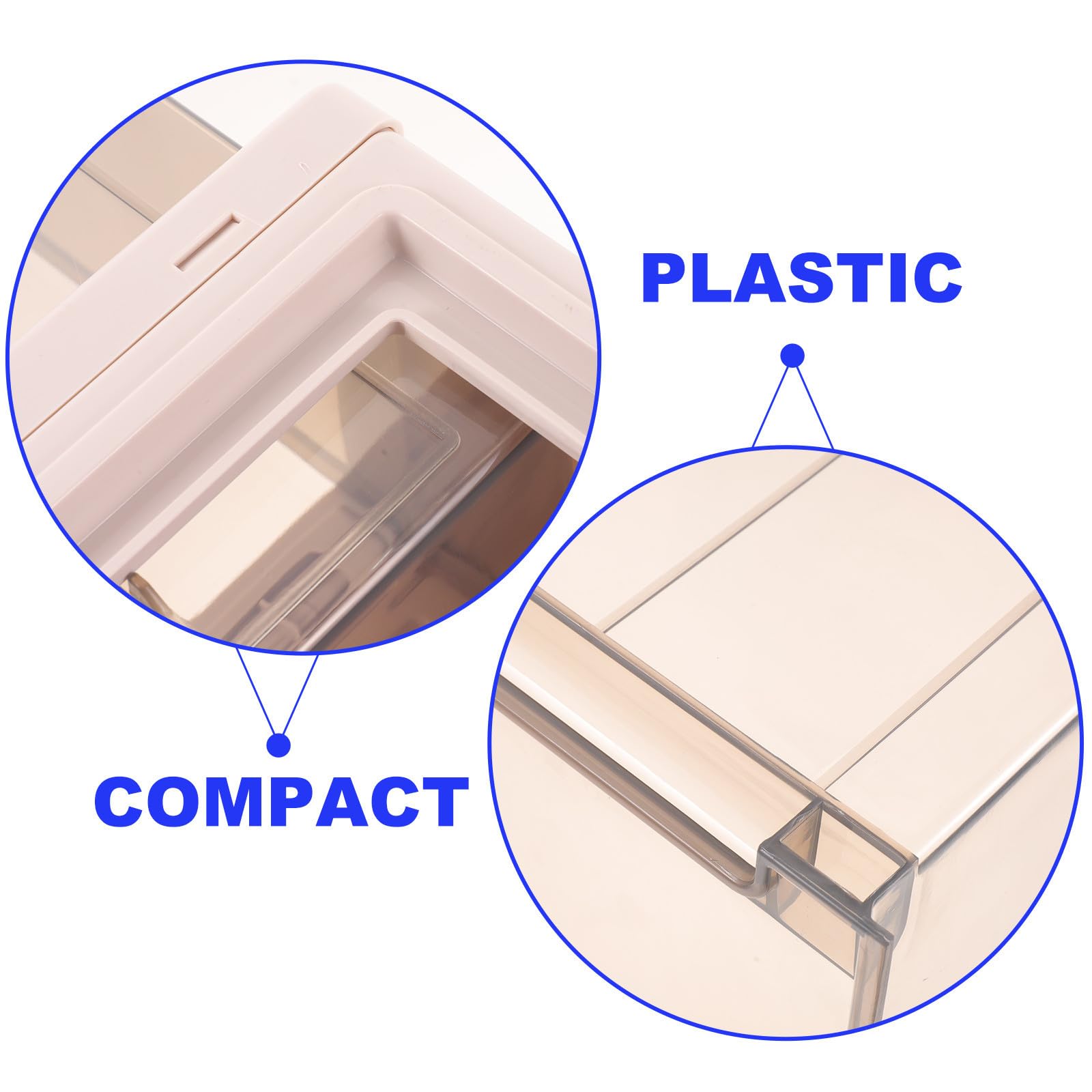 Caja de Almacenamiento Diseño Simple y Ligero Marrón de Plástico Gran Capacidad para Ropa Interior y Calcetines para Uso Práctico Hogar