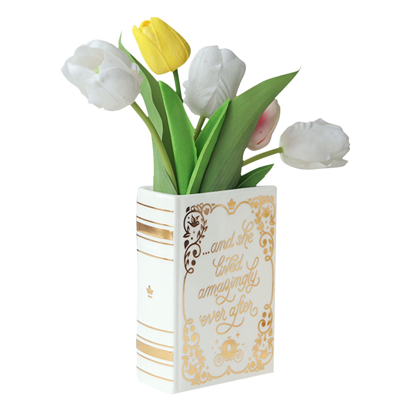 Jarrón Sujetalibros Para Flores - Decoración De Estantería, Acrílico Transparente, Para Amantes De Los Libros, Regalo Cultural Y Artístico