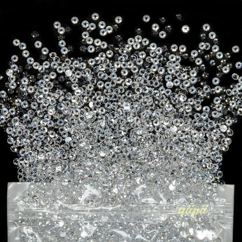 qiipii 10500PCS 5mm Transparent Resin Rhinestones Flatback Jelly Resin Stones Big Bulk SS20 Clear Diamonds Gems Charms for Nails Face Eyes Makeup Body Tumblers Mugs Bottles DIY Crafts Shoes Clothes