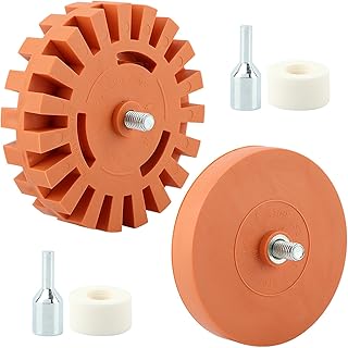Decal Remover Eraser Wheel, Remove Car Decals, Car Stripes Vinyl Tapes and Graphics Rubber Eraser Wheel Tool Kit for Drill, Emblem, Sticker Glue Removal Tool for RV, Boats