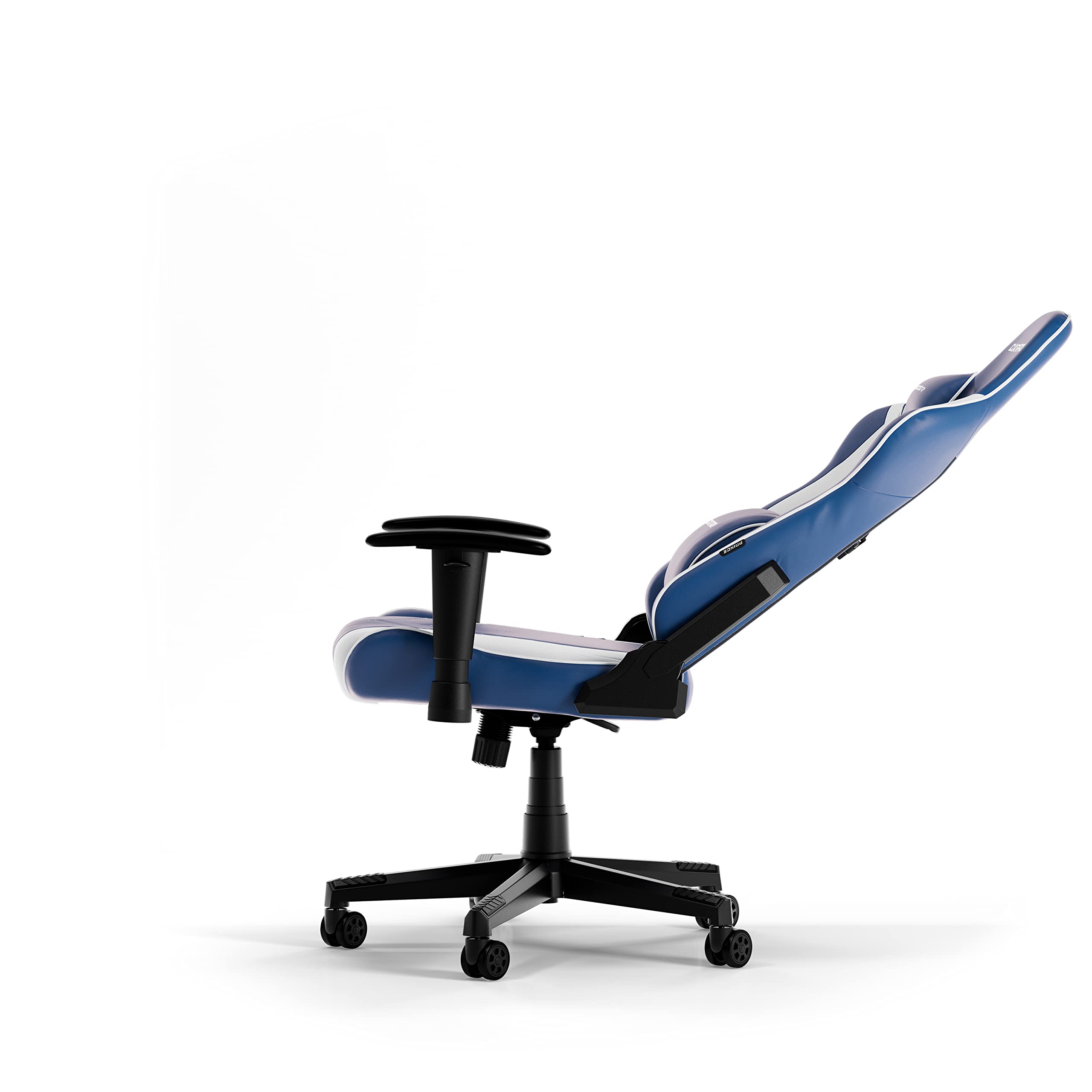 DXRacer (oryginalny) Prince P132 fotel gamingowy, sztuczna skóra, niebiesko-biały, do 185 cm