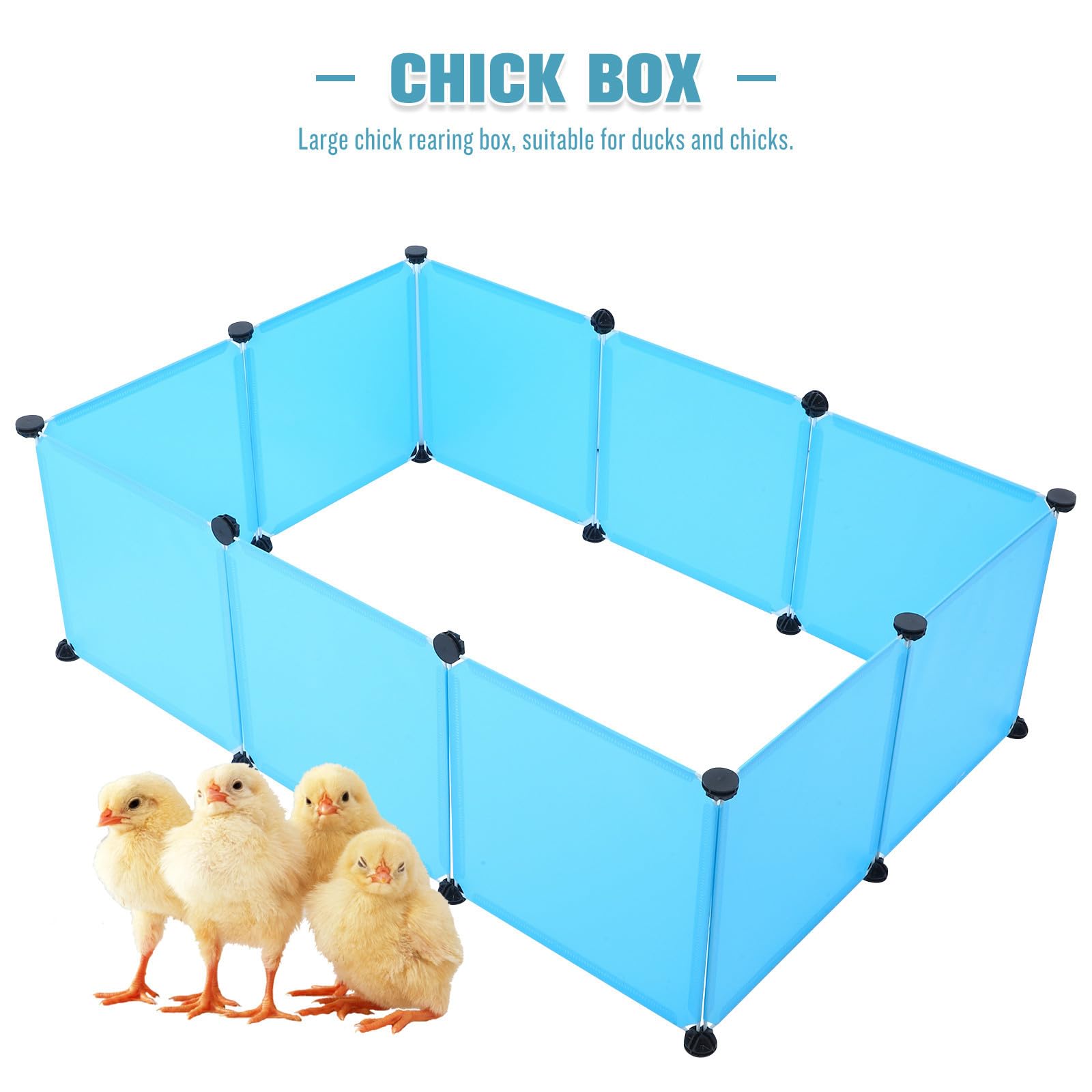 Toddmomy Recinto per Piccoli Animali in Pp Pannelli Modulari, Spazio Salvaspazio e Area Giochi per Conigli, Pulcini e Piccoli Animali, Uso Interno ed Esterno