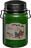 Vista 33 de McCall’s Candles Vanilla Bourbon Vela perfumada de 26 onzas Hecha en EE. UU. Frasco rústico vintage con asa de transporte Fragancia cálida