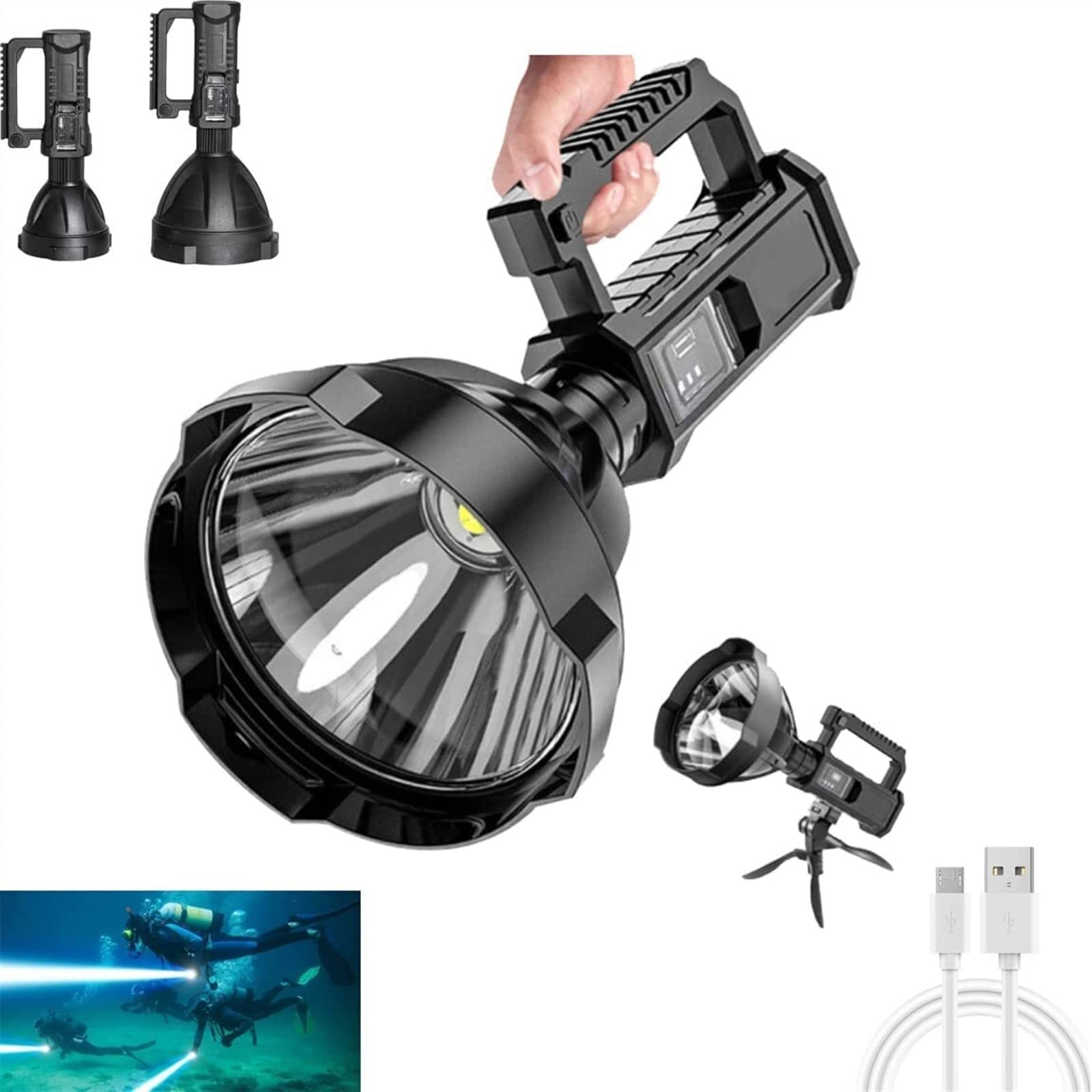 Projecteur étanche LED 90 000 lumens et lampe de poche multifonctionnelle