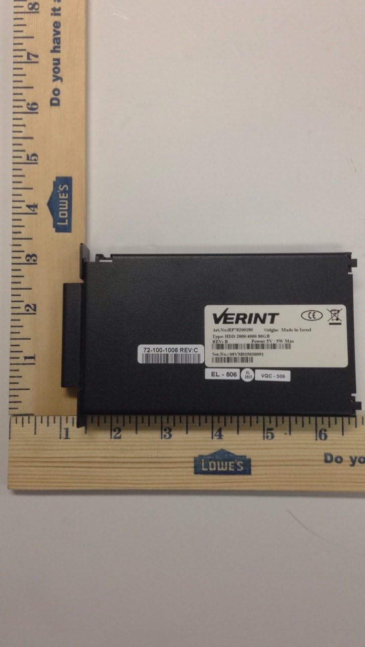Verint DVR RP78200180 80GB Hard Drive only for Video