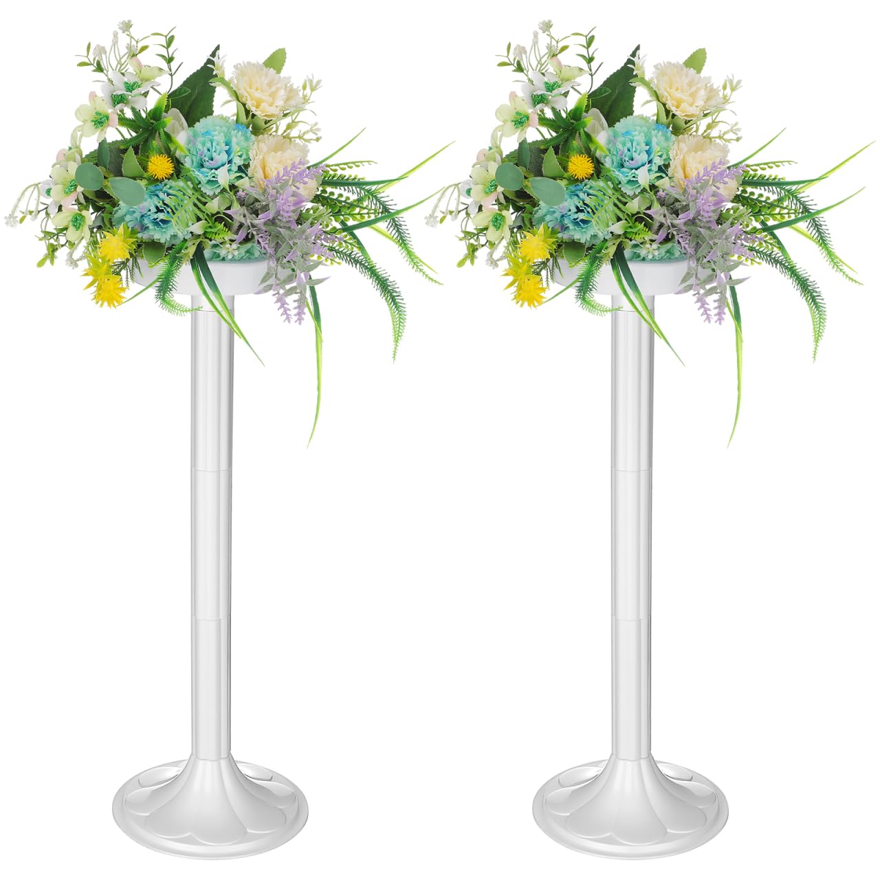 Colonnes romaines en plastique blanc Unomor pour décoration de mariage et fête - Lot de 2