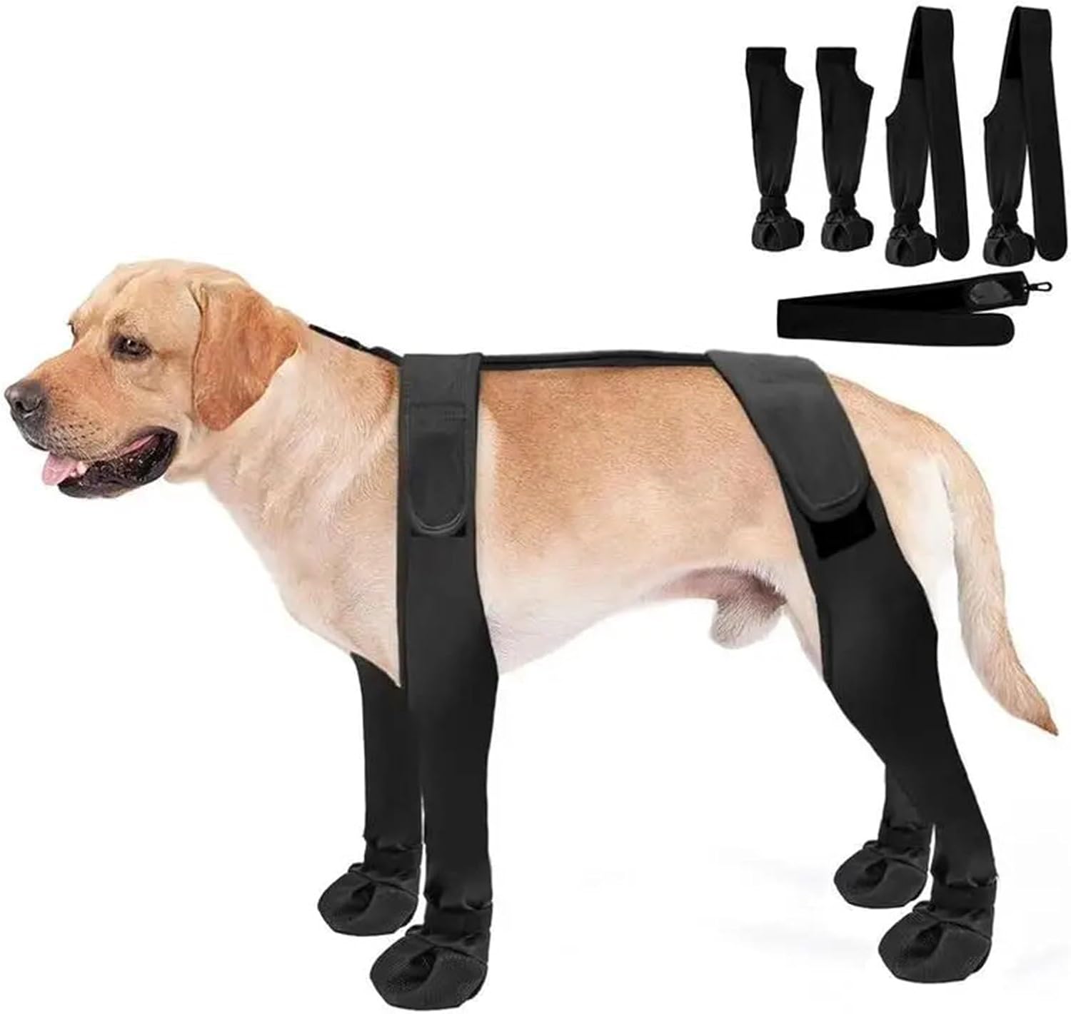 Dog Suspender Boots Waterproof Paw Protectors Soft Puppy Boots Non-slip Dog Winter Shoes Adjustable Booties Dogs Paws(M) 3 61 8DMIlMkL. AC SL1500