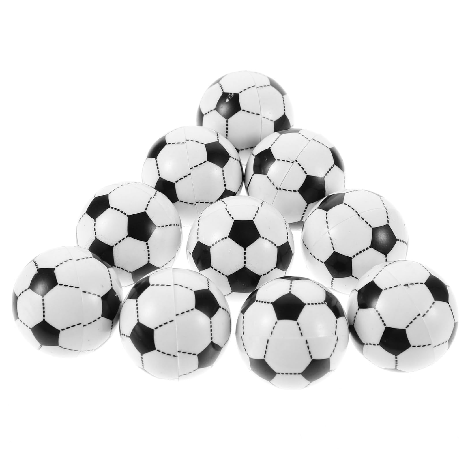 HOMSFOU 10pcs Injection Molded Small Football Soccer Mini Foosball Replacement Foosball Ball Game Foosball Tabletop Game Table Game Battle Table Plastic Desktop Replaceable