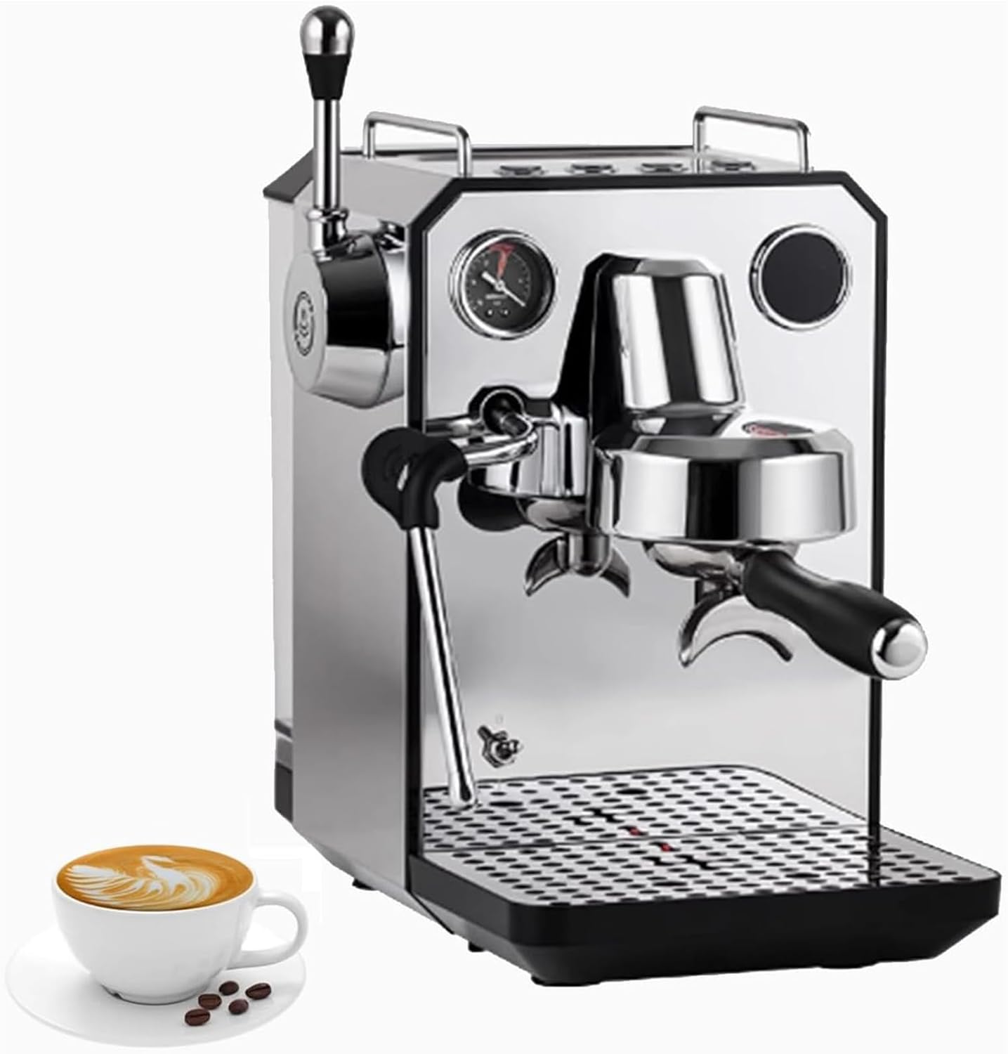 Hlixzoy Semi-Automatic Coffee Machine, Commercial Steam Milk Frother, Home Small Office Frother, Suitable for Cappuccino, Latte,A Hlixzoy Semi-Automatic Coffee Machine, Commercial Steam Milk Frother, Home Small Office Frother, Suitable for Cappuccino, Latte,A