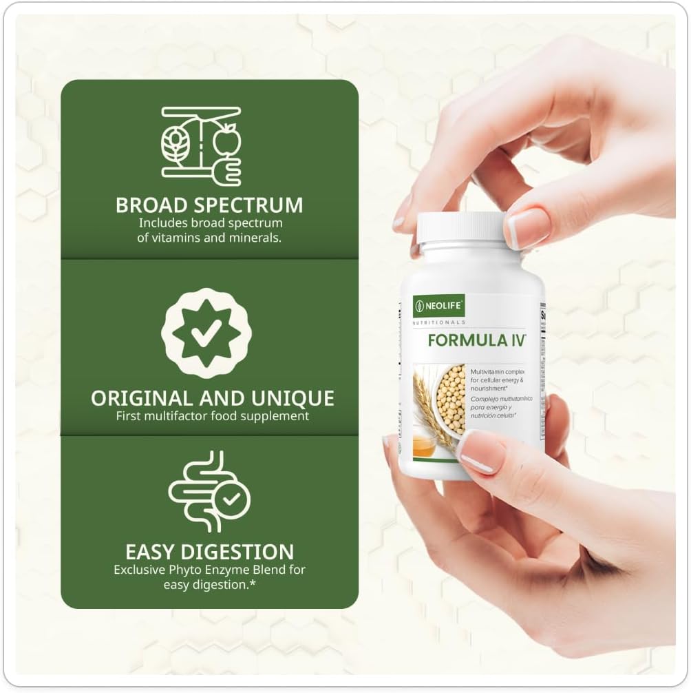 NeoLife - Formula IV Softgel - Vitamins A, C, D, E, B Complex, Multivitamins & Multi-Minerals, Multivitamin for Women & Men, TRE-EN-EN Grain Blend Supplements, Phyto Enzyme Blend - 120 Softgels - Image 3