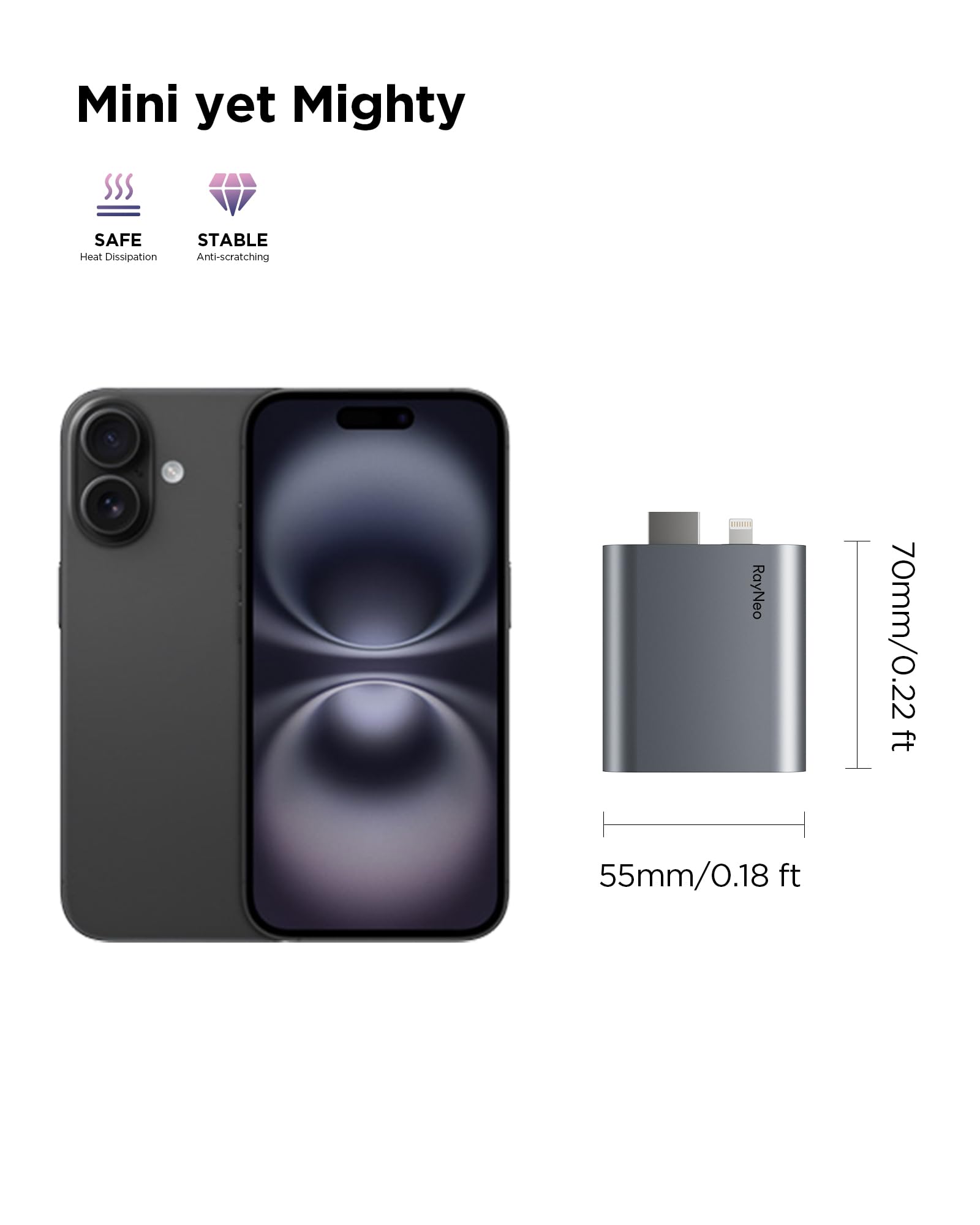 Amazon | RayNeo (レイネオ) HDMIアダプター iPhone 14以前用