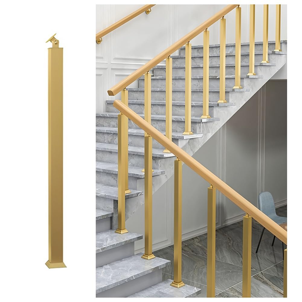 Colonne de rampe métallique haut de gamme avec platine orientable pour marches et terrasses