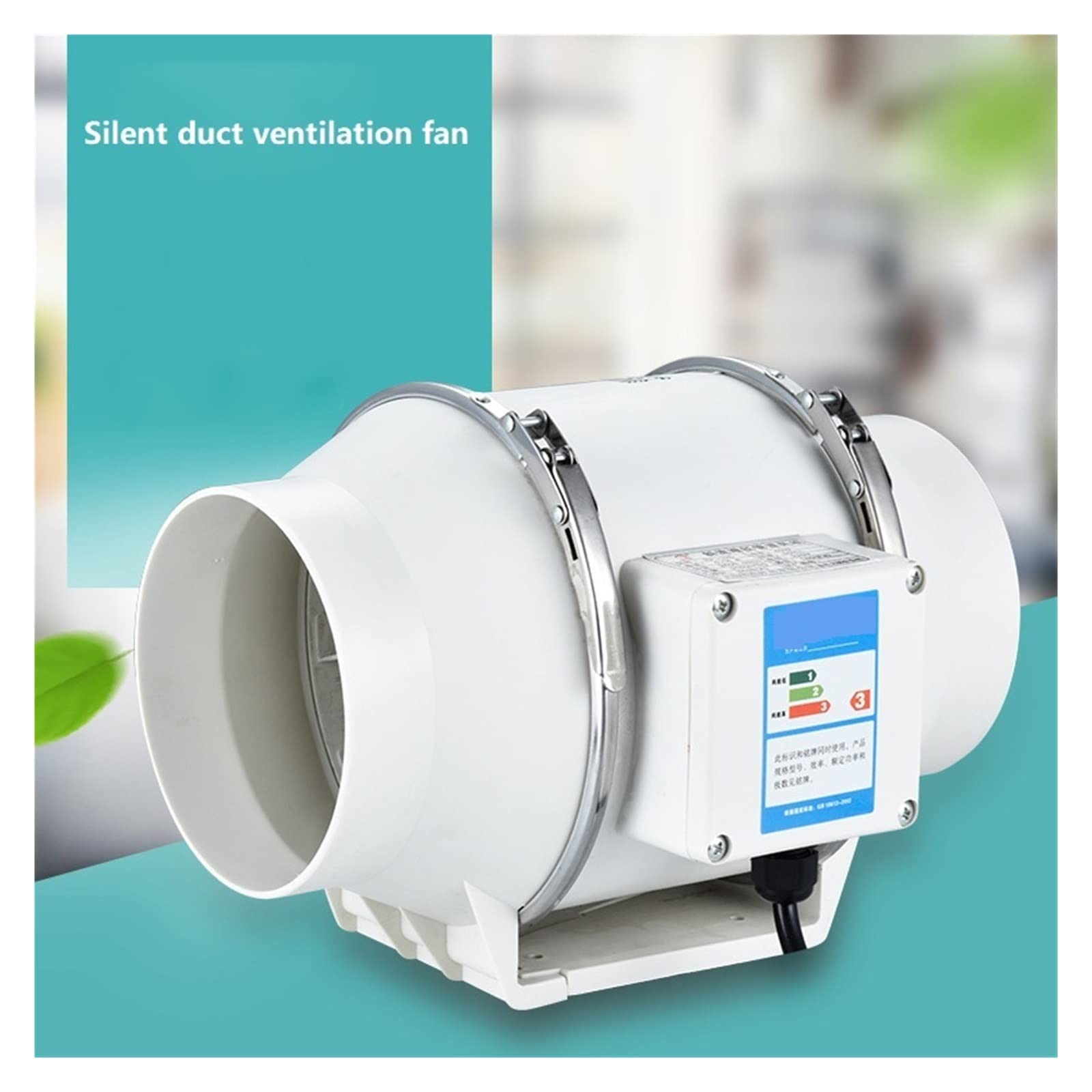 Ventiladores De Escape Redondos Hogar Silencioso Tubo En Línea Ventilador Conducto Extractor Baño Ventilación Cocina Pared Inodoro Limpieza Aire,Fácil mantenimiento(5inch(HF125))