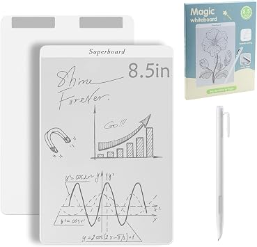 7.55 Innovative Erasable Magnetic Whiteboard with Erase Pen,Eco-Friendly and Durable ,Sketching Memo and Educational Use for Kids and Adults