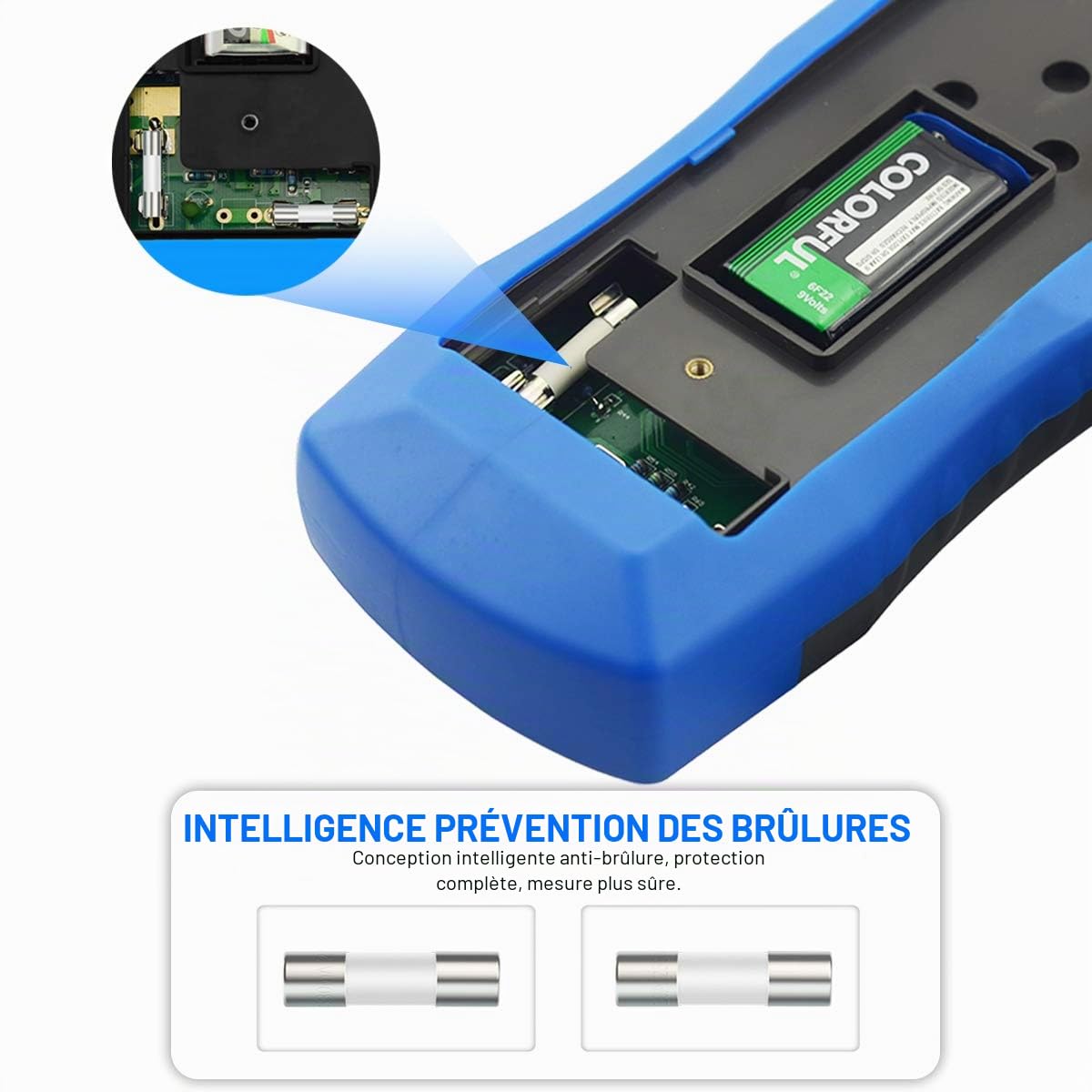 Multimètre Numérique 6000 Comptes INFURIDER YF-770N Testeur de Tension à Plage Automatique AC DC Amp Volt Ohm Mètre pour Capacité, Continuité et Diode, Multi-testeur avec Protection Mécanique