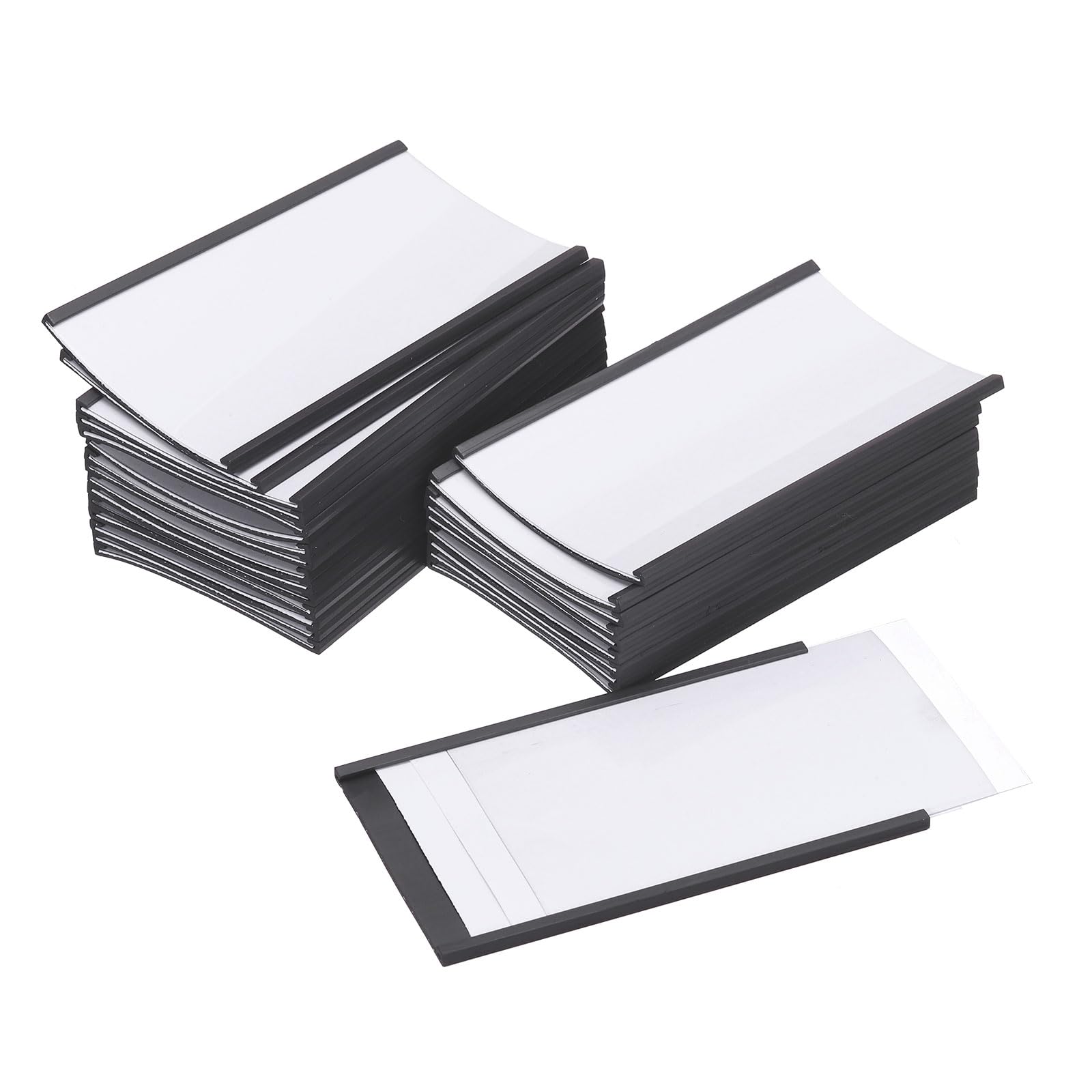 QUARKZMAN Lot de 25 Porte-Étiquettes 4" x 2,4" pour Étagères Métalliques