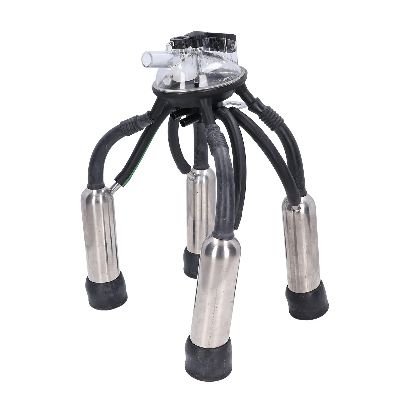 Haofy Ensemble de Cluster de Traite de Vache Professionnel, Extraction Efficace du Lait avec Doublures en Silicone, Construction en Acier Inoxydable, Léger 4,5 Lb pour les Fermes Laitières et les