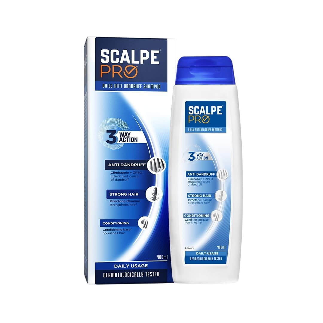 S-calpe Pro Daily Anti-Dandruff Shampoo | Removes Dandruff From Source | Helps With Itching, Irritation & Redness Accompanying Dandruff | Climbazole & Zpto Formulation | For Women & Men | 100Ml