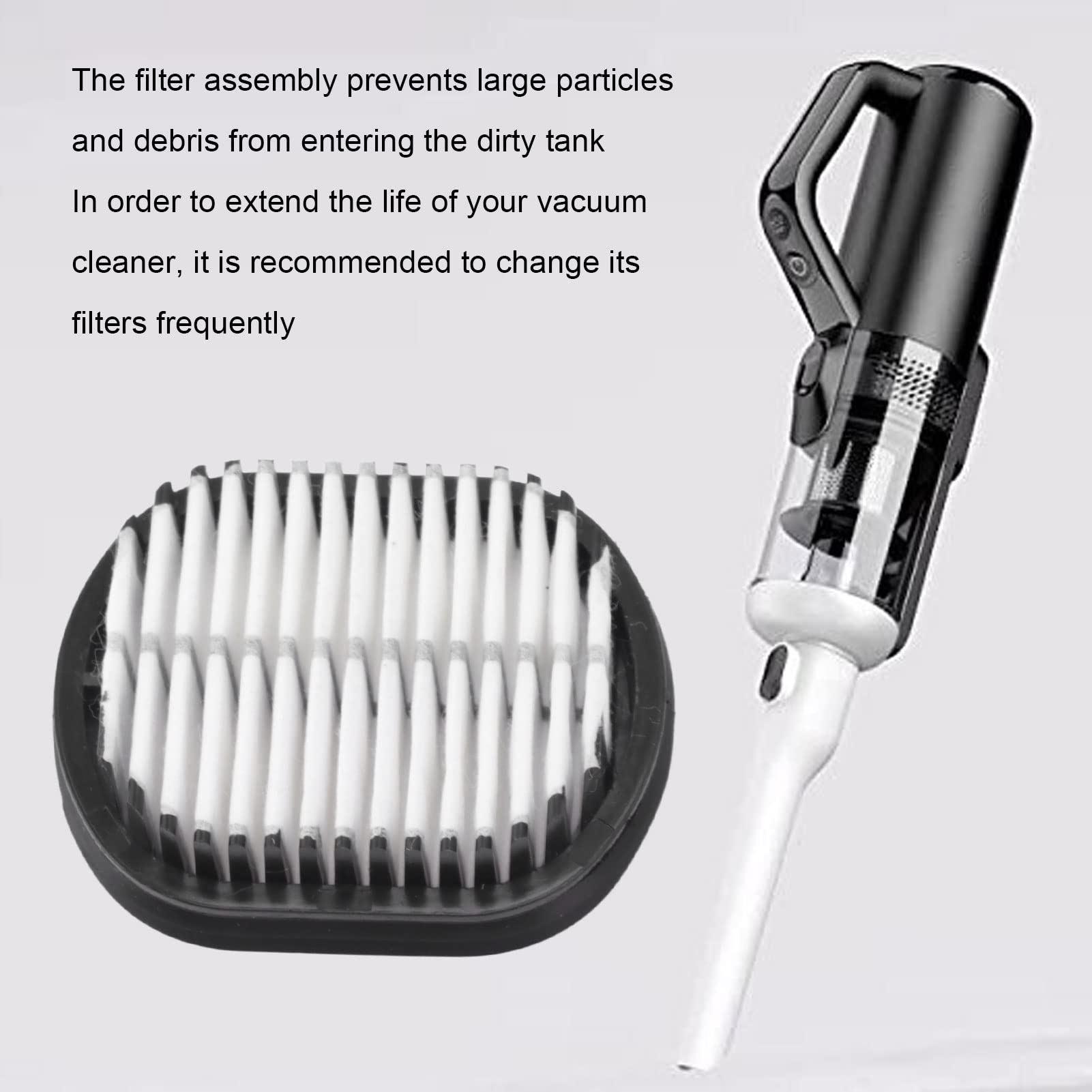 Filtro Ricambio per Tineco - 4 Filtri Antiparticolato ad Alta Efficienza Compatibili con Tineco 2.0 Slim & Floor One S5 COMBO, Accessori per Aspirapolvere