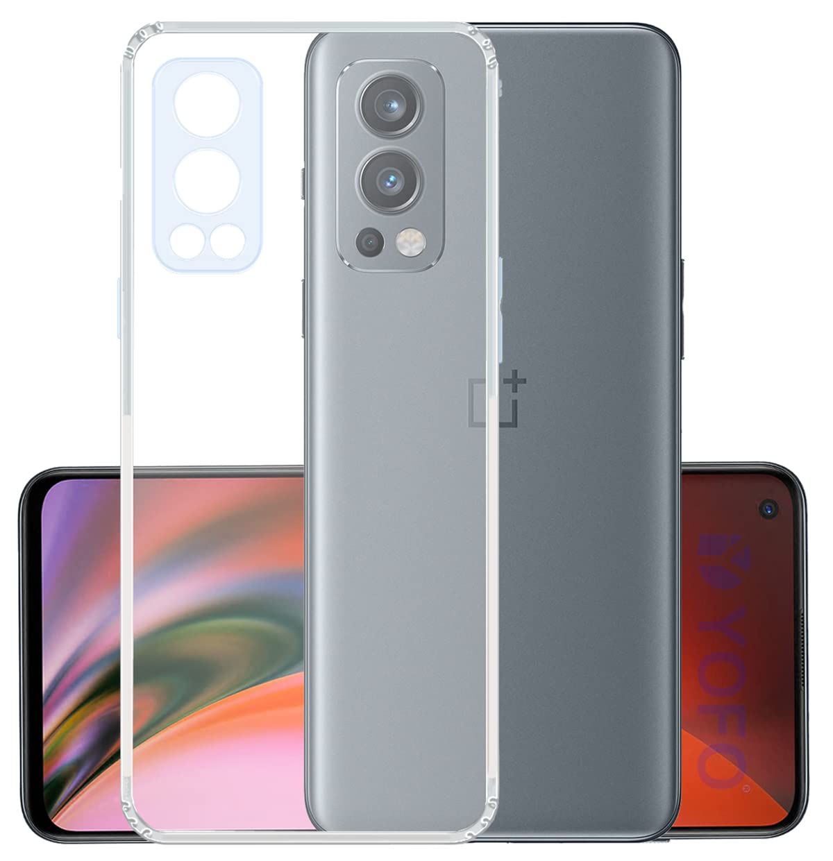 YOFO Back Cover for OnePlus Nord 2 (5G) (Flexible|Silicone|Transparent|Camera Protection|DustPlug) (B09HCGH891) Amazon Price History, Amazon Price Tracker
