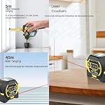 Almighty Ruler,3-in-1 Infrared Laser Tape Measuring,The Almighty Ruler,Digital Tape Measure with Laser,Laser Rangefinder with LED Display,Laser Measuring Tool(Yellow)