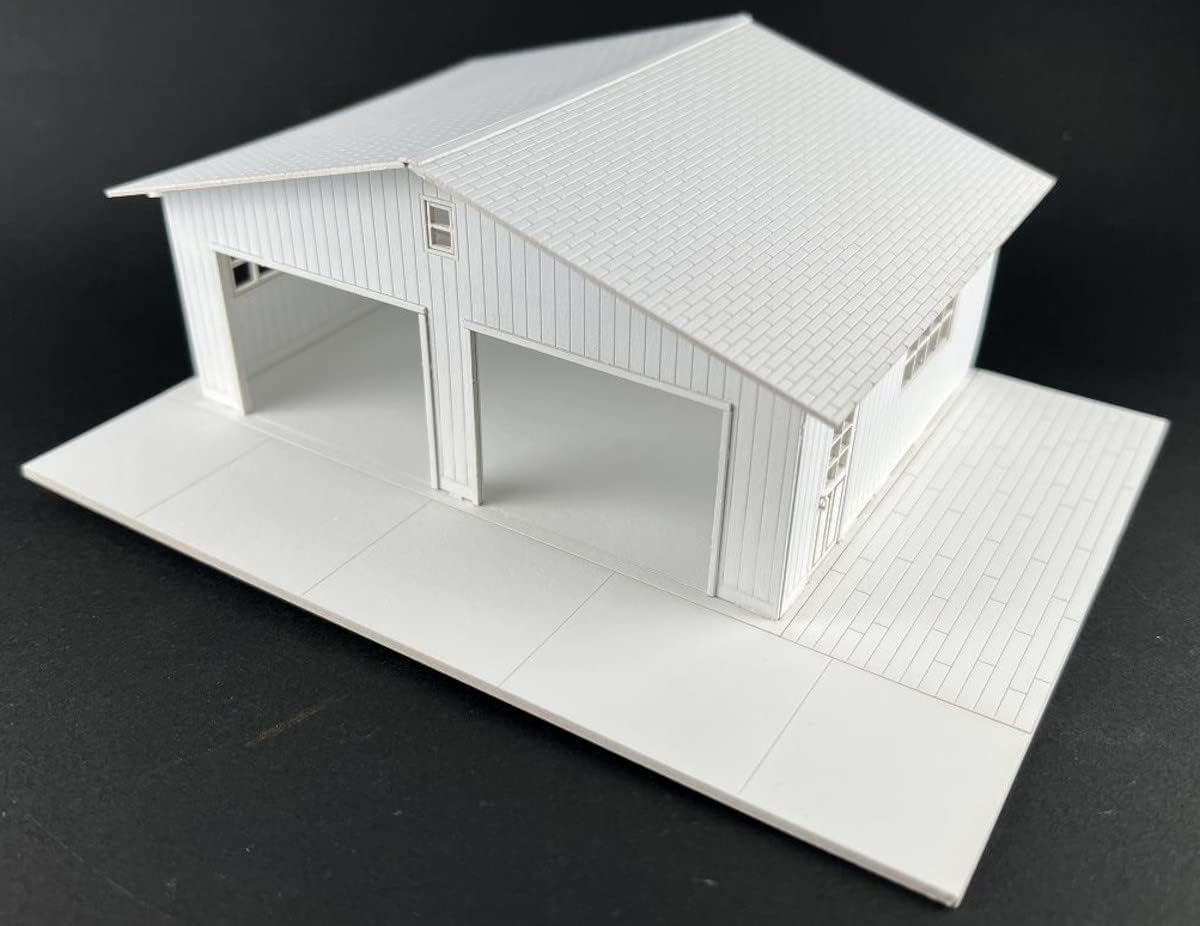 Kobaani Model Workshop SS-042 1/64 Sweet Style Garage Life Series 2 Car Garage Wooden Building Kit