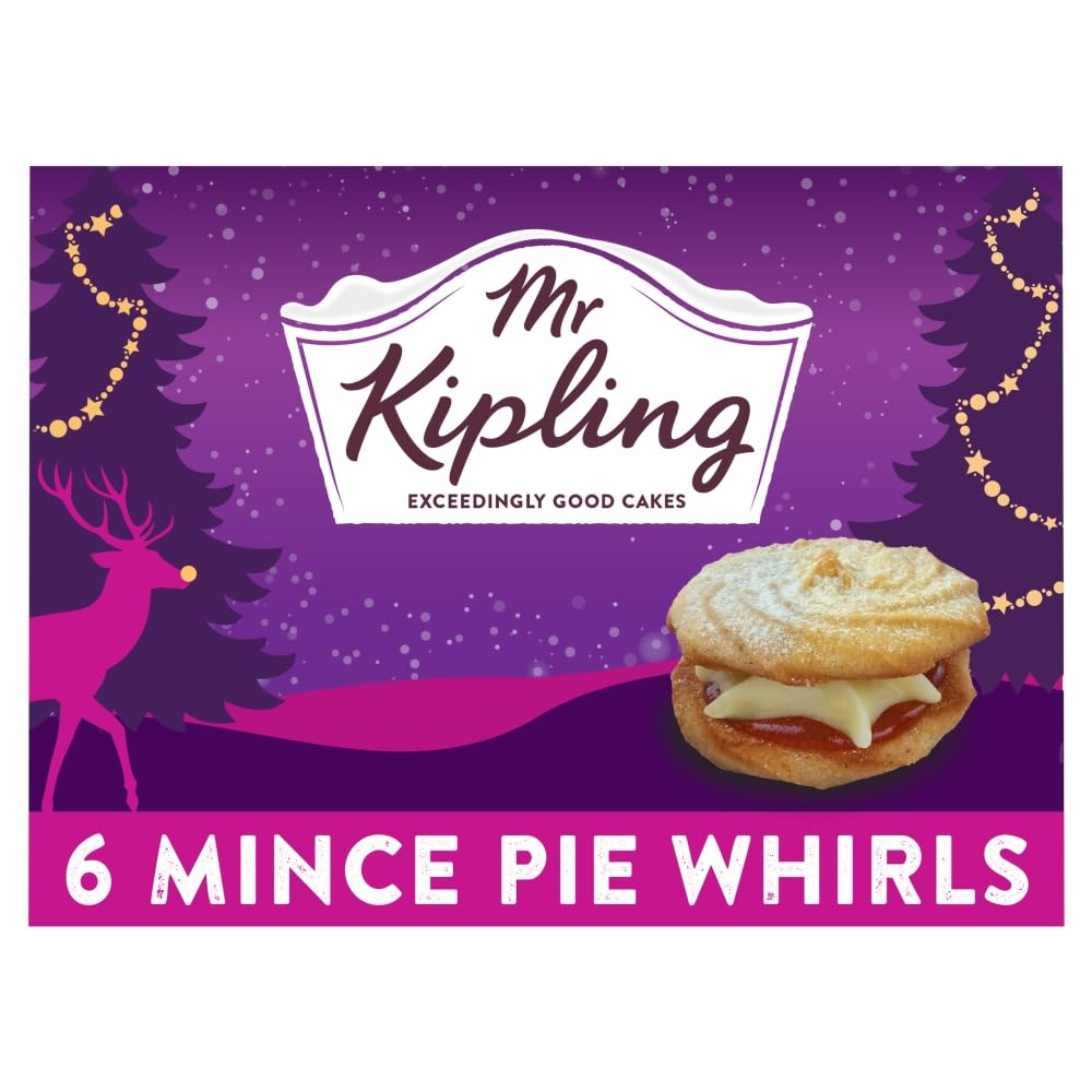 Mr Kipling Christmas Mince Pie Whirls, 6 Cakes