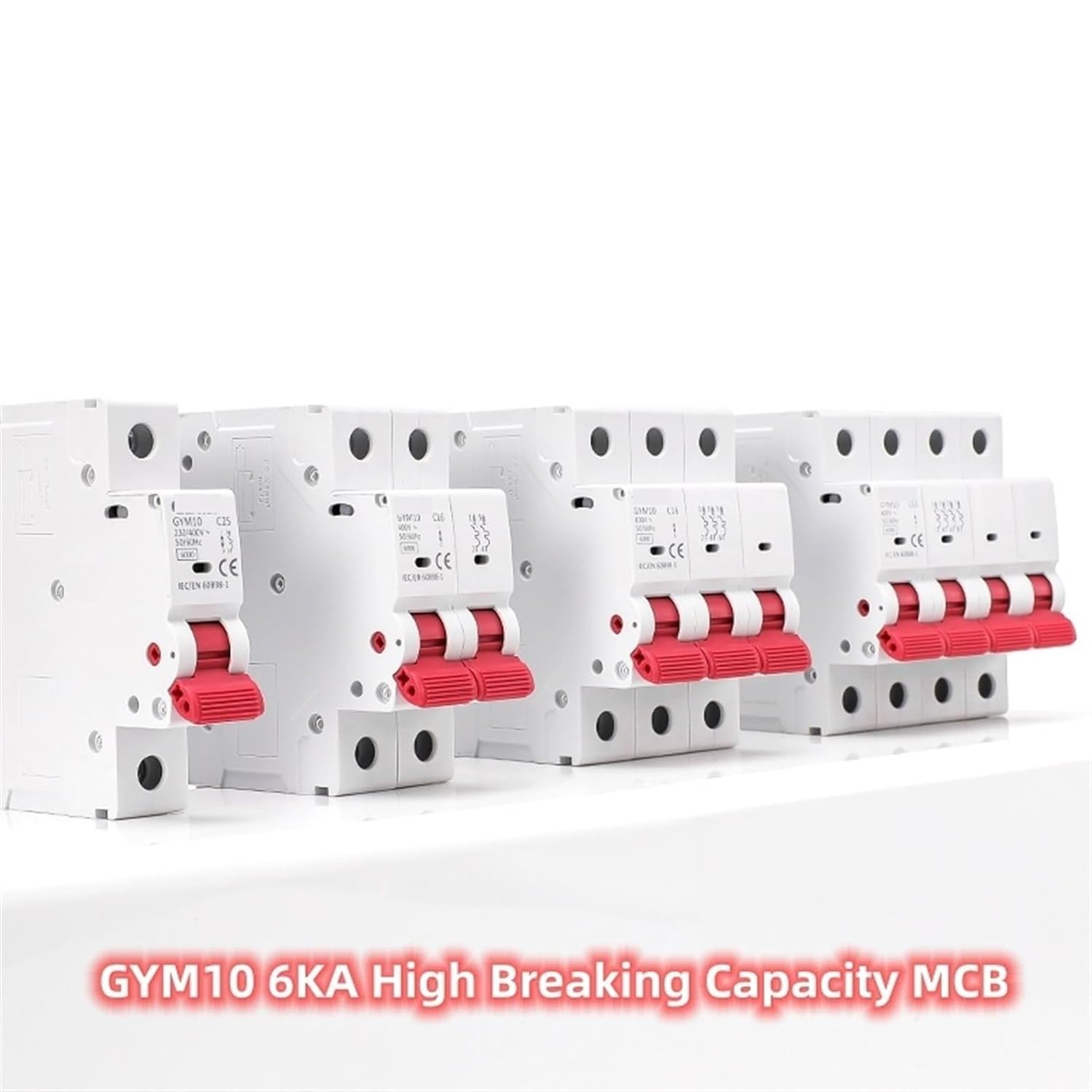 GYM10 2-biegunowy wyłącznik automatyczny 6A 10A 16A 20A 25A 32A 40A 50A 63A 220V/400V Mini wyłącznik automatyczny C Cue 6KA zatwierdzony 1 szt. (10A)