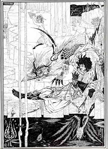 Libby's Emporium Aubrey Beardsley How King Arthur Saw The Questing Beast A4 10x8 Photo Print Poster