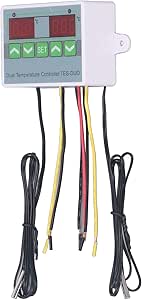 Amazon.com: Temp Control Thermostat, Dual Temperature Controller ...