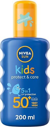NIVEA SUN Kids Protect & Care Spray SPF50+ Sunscreen, Sun Protection, 200ml