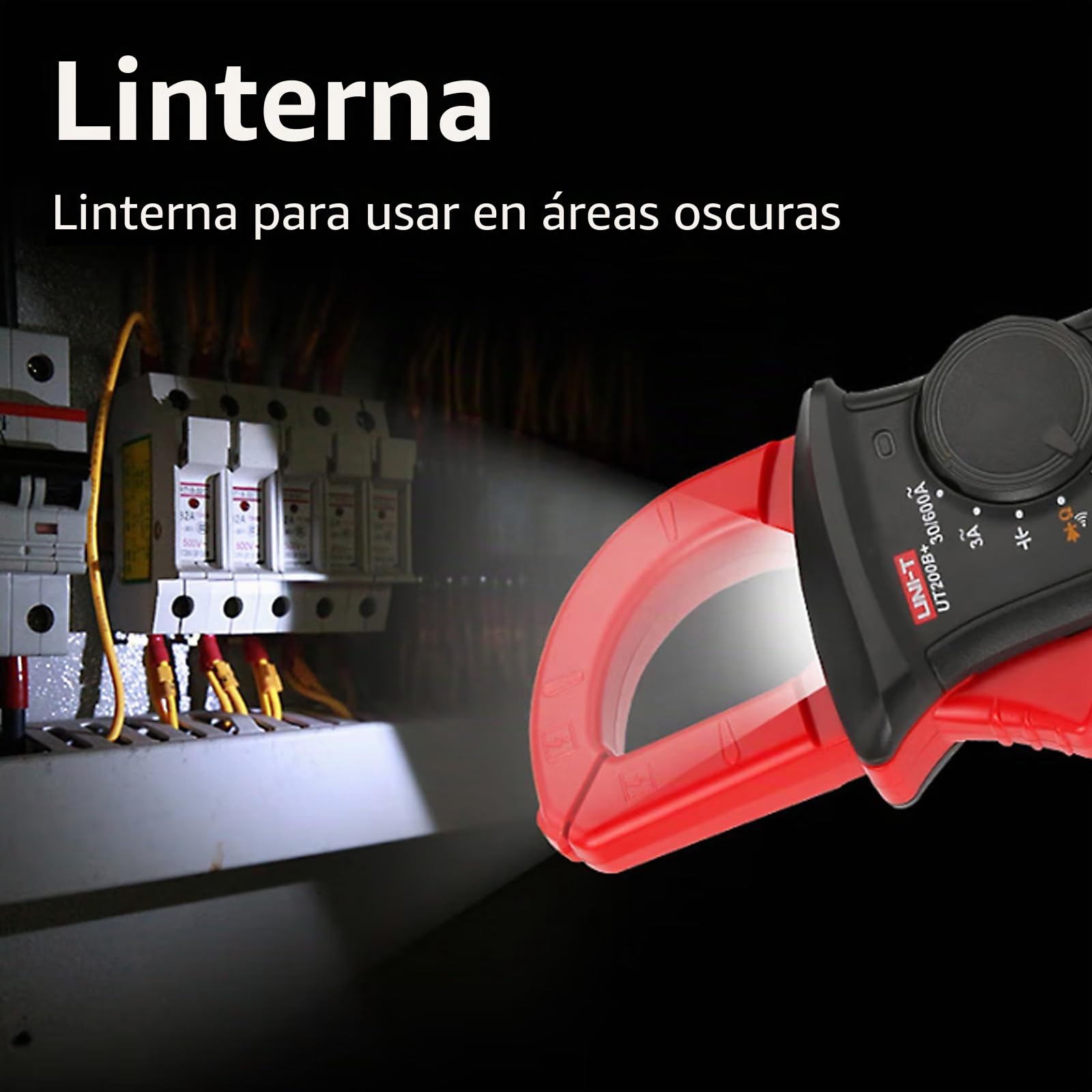 UNI-T UT200B+ Pinza Amperimétrica, True RMS Rango Automático Digital Multímetro Con Pantalla Retroiluminada para Tensión CA, Corriente CA, Continuidad, Resistencia, Diodo Pinza Multímetro Profesional