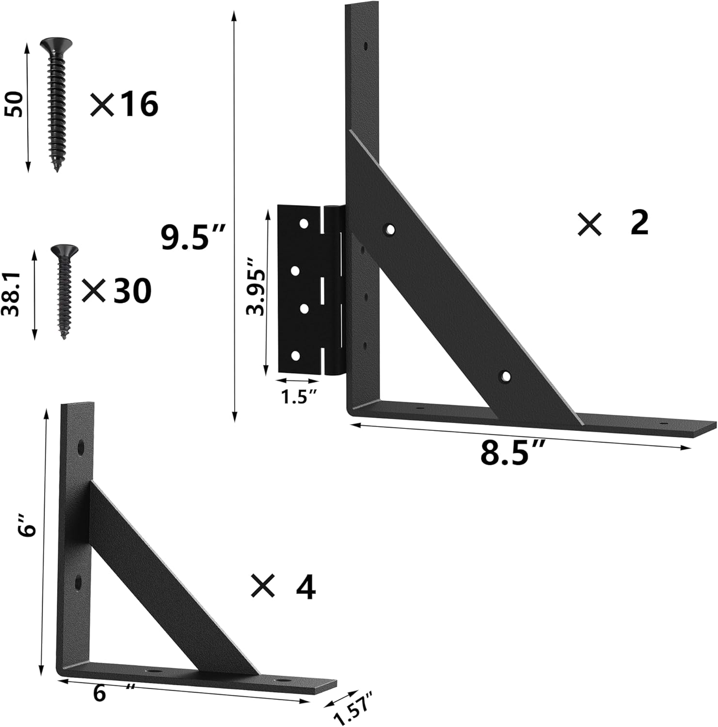 Sdstone Gate Latch Heavy Duty and Heavy Duty Anti-Sag Gate Frame Kit