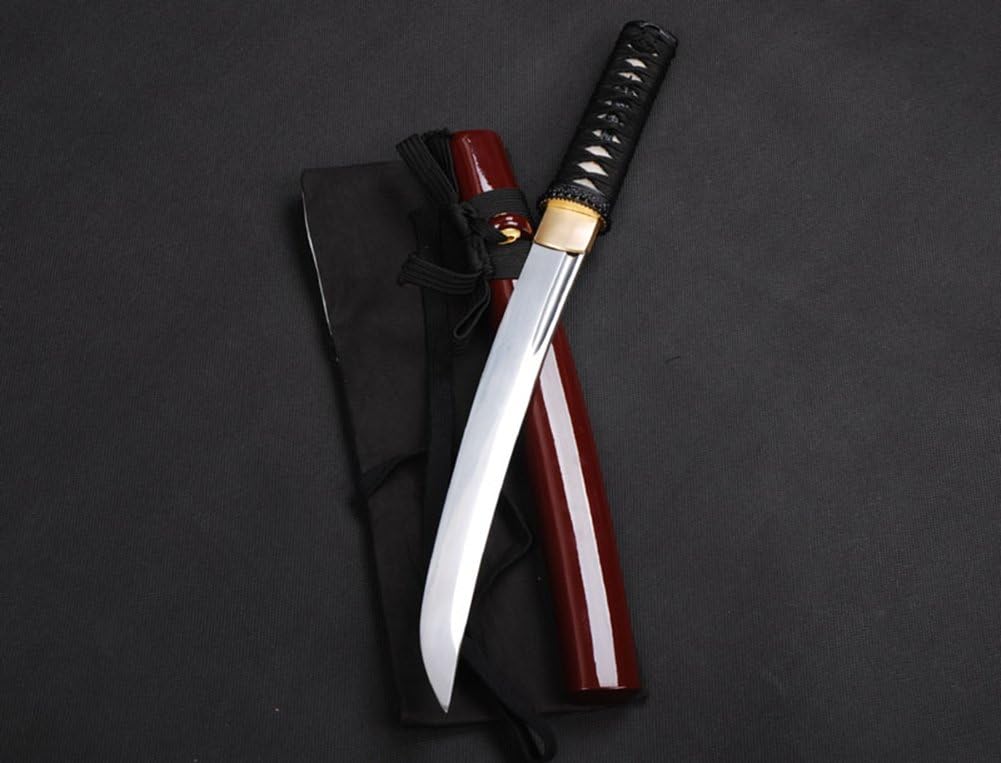 Full Tang Unokubitsukuri Carbon Steel Japanese Samurai Tanto Small Sword Short Katana