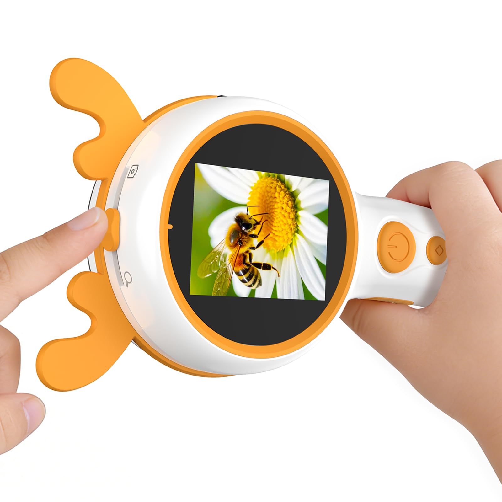 Aikokkl Kids Microscope Orange Deer - Digital Handheld STEM Kit & 1080P Camera (600x Zoom) - Portable Science Toy for Outdoor Camping & Backyard Fun -