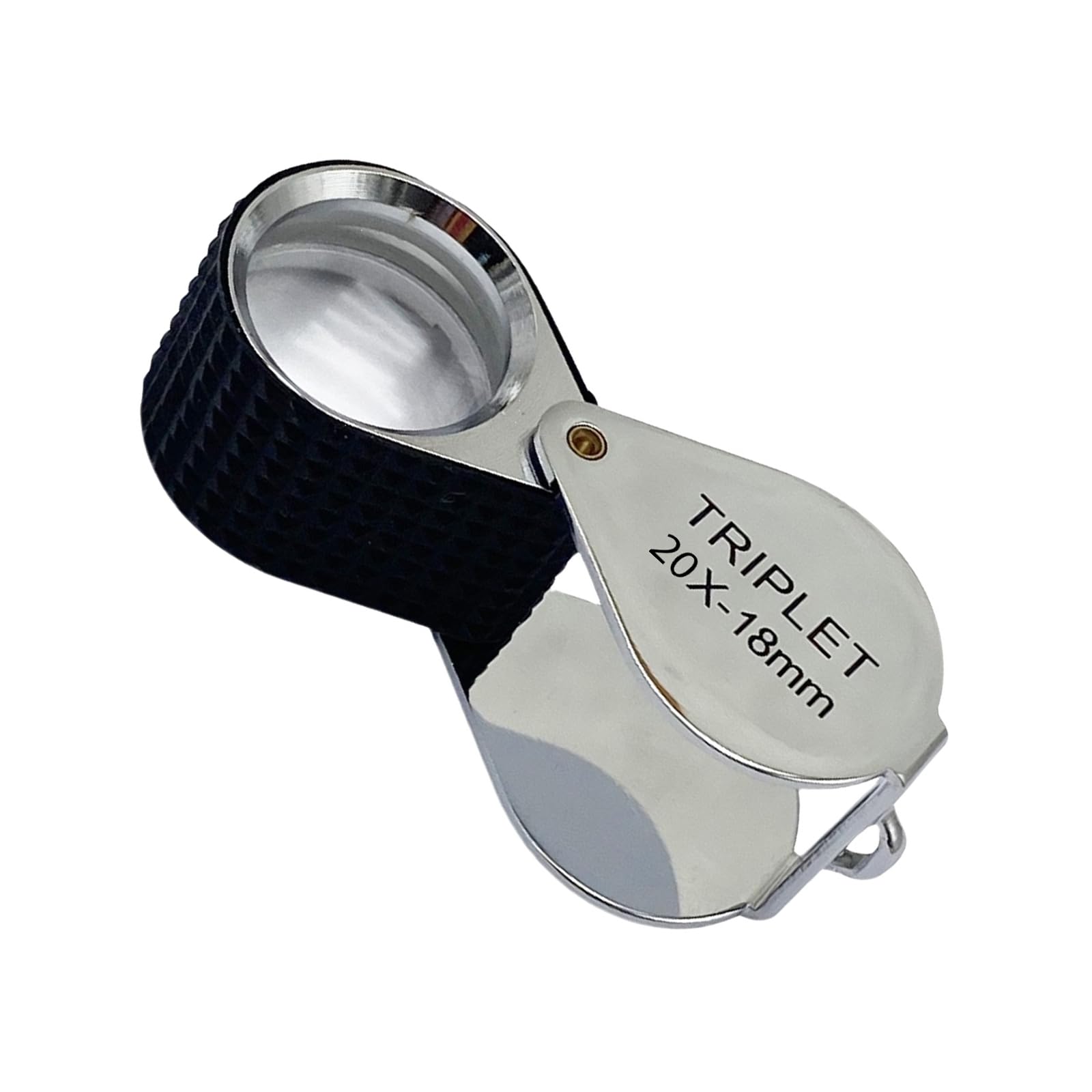 Foldable 10X Magnifier Lens Handheld Eye Loupe for Stamps Coin Inspection Reading Portable Glass Optical Lens