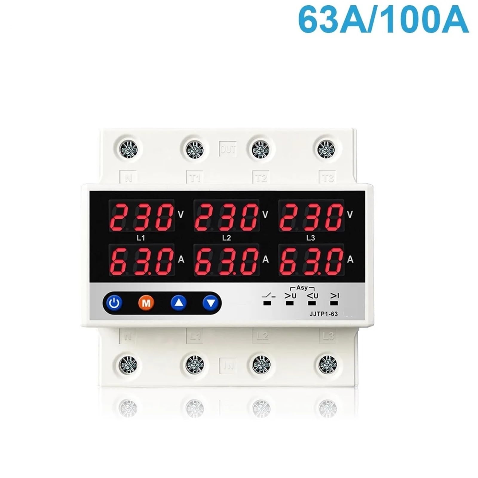 3 relè di tensione e corrente trifase 1 pz(63A With N 3X230V)