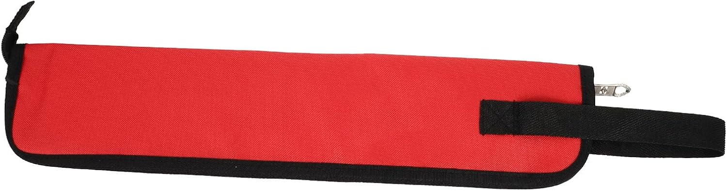 ABOOFAN Portable Drumstick Pouch Bag 600d Oxford Waterproof Drum Stick Case Thickened Red Portable Drum Mallets Organizer for Drummers
