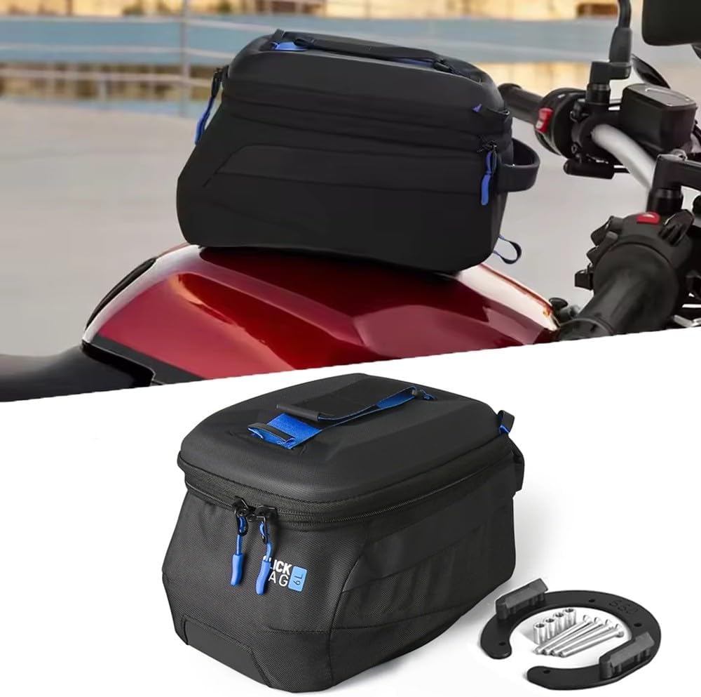 Fit for Daytona 660 2024 2025 2026 Motorcycle Detachable Fuel Tank Bag 6-8L Waterproof Tool Bag Front Nylon Luggage Storage Bag Quick Release