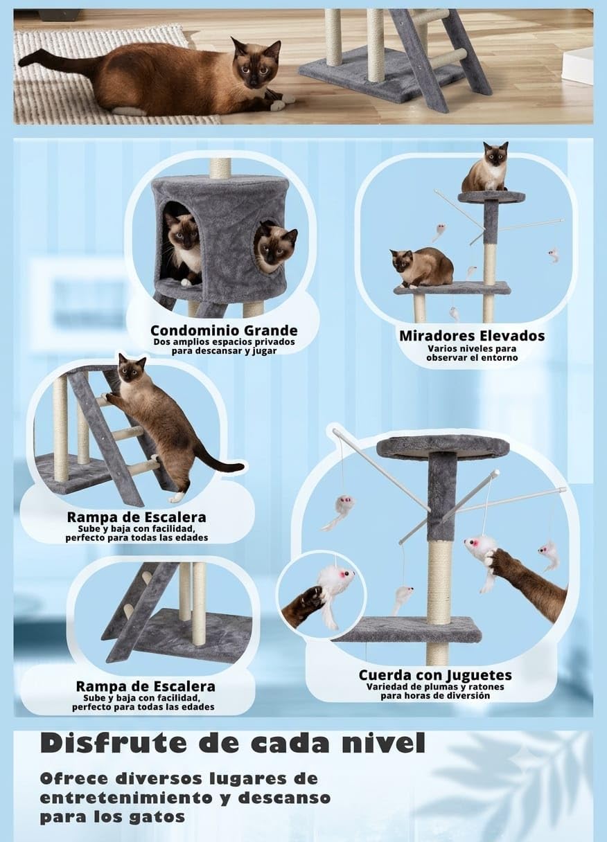 Casa de Gato - Refugio para Gatos - rascador para Gatos