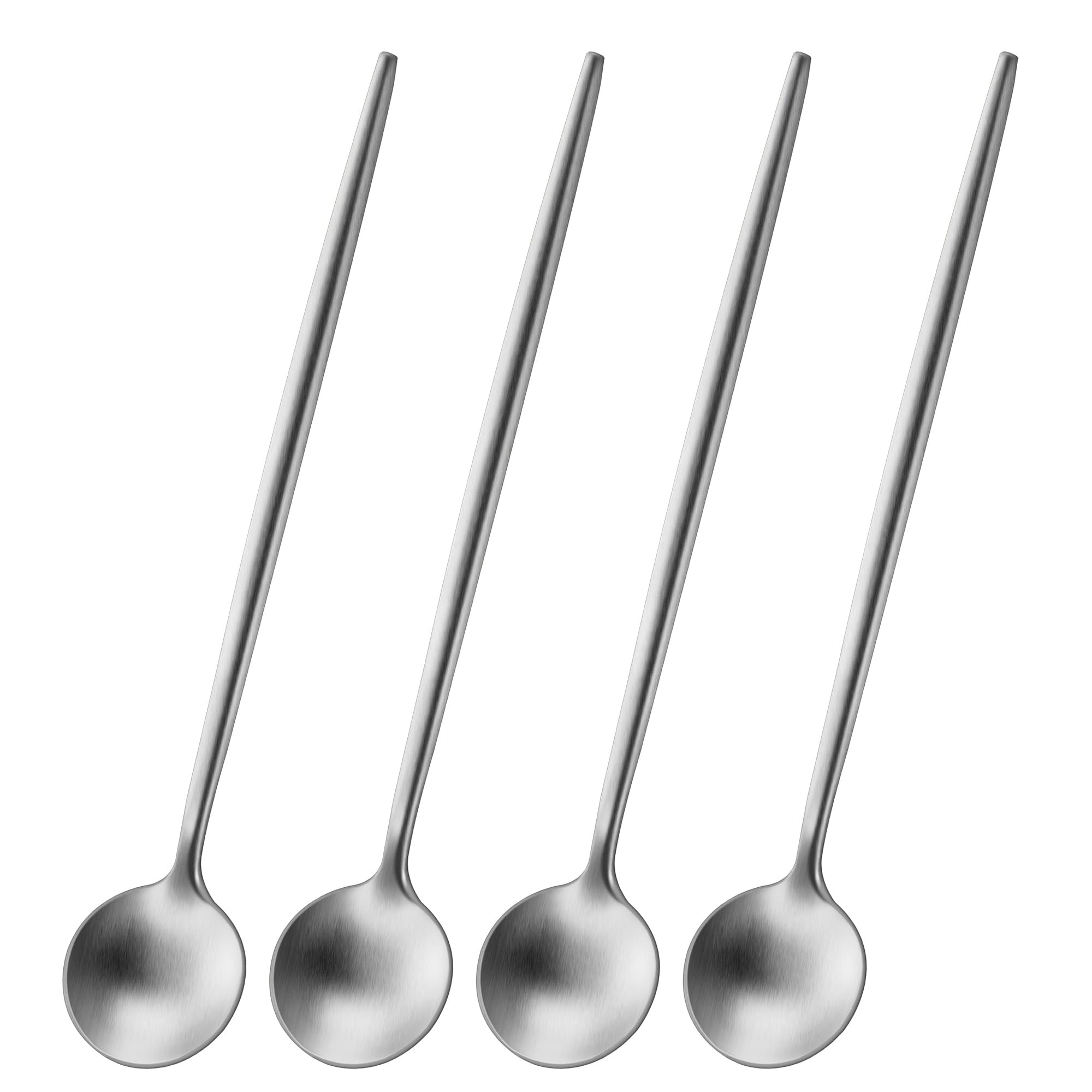 DEHOV 6.7 Inches Coffee Spoons Set,4 Pieces Stainless Steel 18/10 Iced Tea Spoon,Long Handle Coffee Stirring Spoons,Durable Teaspoons,Dishwasher Safe Tea Spoon For Dessert