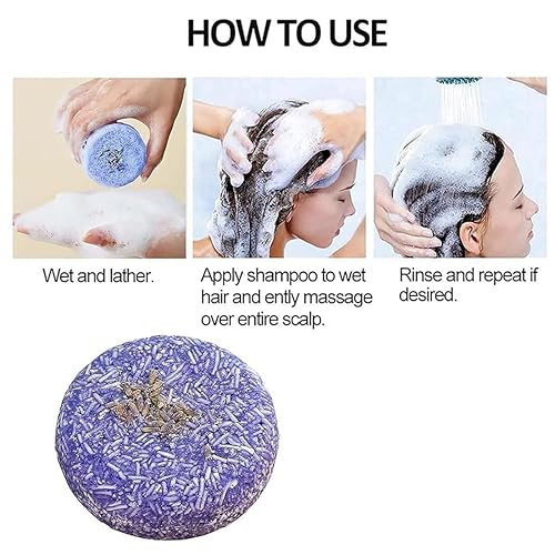 Miniatura 5 de VOKSODHCK Barra de champú de lluvia púrpura para cabello gris, barra de champú para cabello gris, barras de champú y acondicionador para cabello