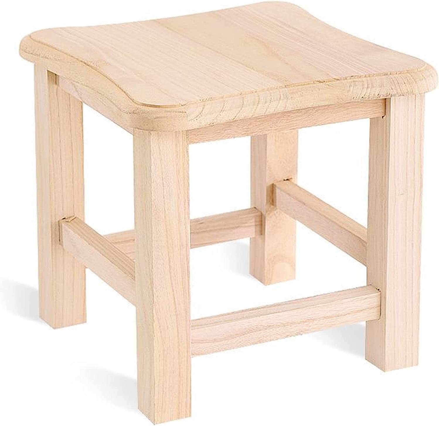 Taburete escalonado de madera retro de diseño bajo para salón y hogar