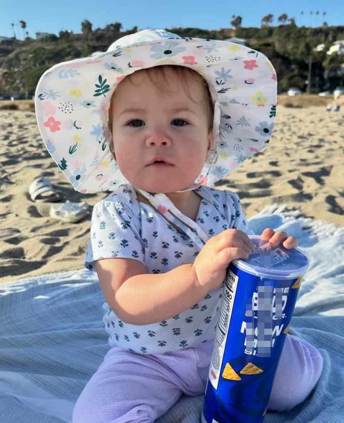 Image of FURTALK Baby Sun Hat Toddler Beach Hats with UPF 50+ Sun Protection Wide Brim Girls Bucket Hat
