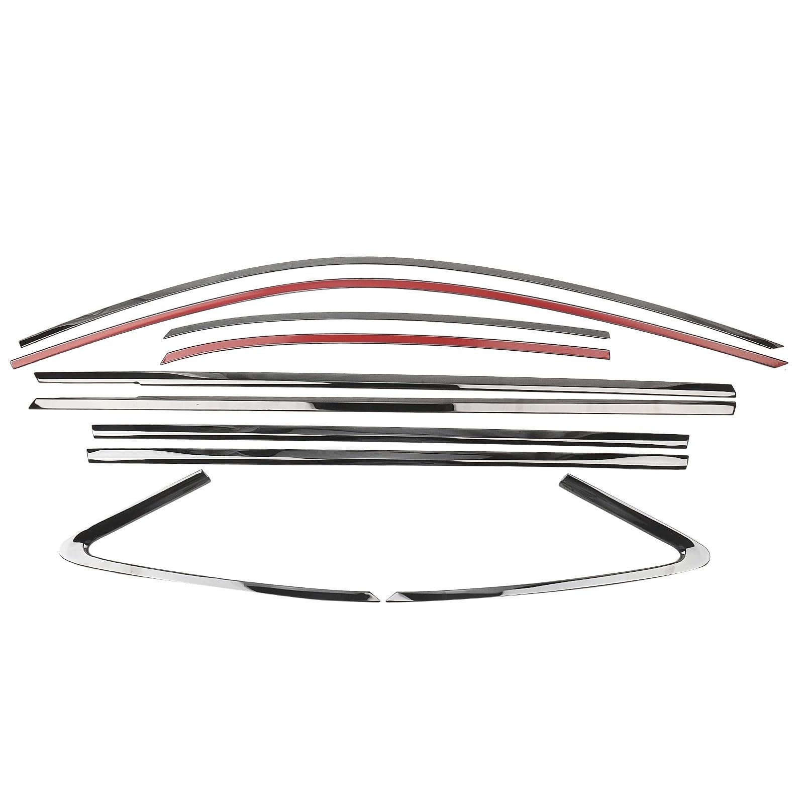 Sifusm One Color Rubber Seal For A3 S3 Sedan 4 Door 2015-2019 2020 Exterior Window Trim Strip Titanium Black Seal Belt Weatherstrip Decor Molding Styling Cover Strip