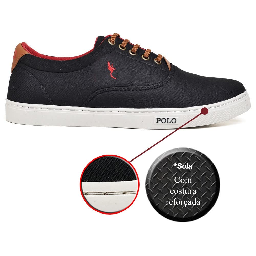 Tenis Polo Masculino Sapatenis Casual Tennis Original Preto em promoção! Veja a oferta e mais achadinhos de Tênis 4 Hoje é o melhor dia para comprar Tenis Polo Masculino Sapatenis Casual Tennis Original Preto com aquele preço maroto! Promoção! Aproveite a oferta! 4
