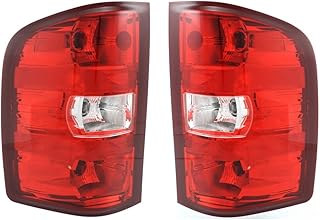 For 2007 08 09 10 11 12 2013 Chevy Silverado 1500 2500 3500 Pair Rear Tail Lights Driver and Passenger Side GM2800207 GM2801207 replaces 25877454 25877455
