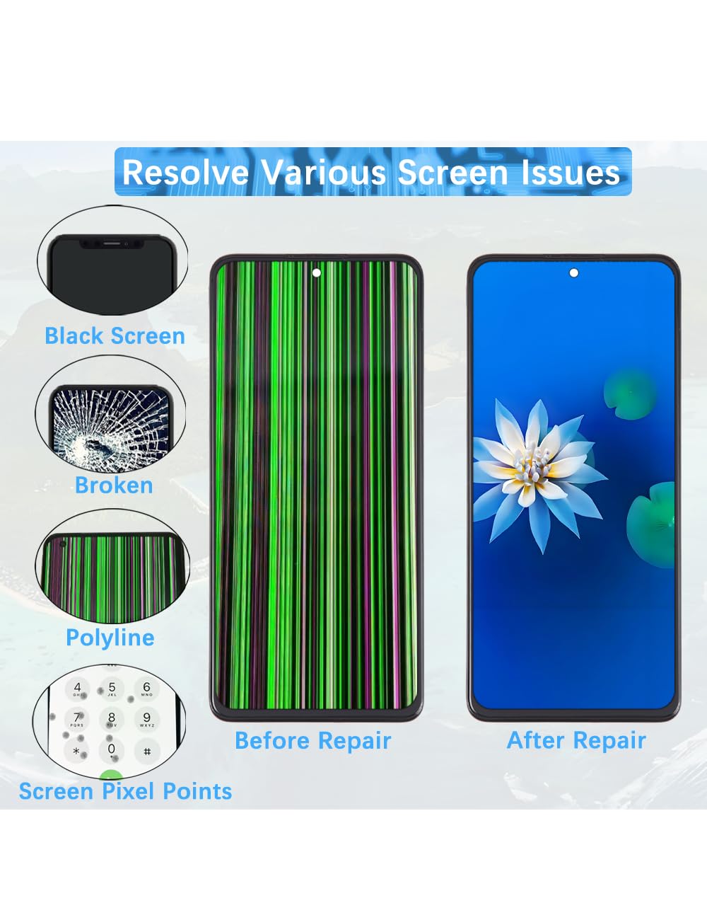 H&LYCYJ Display Schermo per Xiaomi Redmi Note 12 Pro 4G TFT ‎2209116AG 2209116AG Schermo LCD Kit di Ricambio Assembly con Cornice